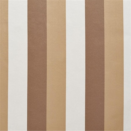 Designer Fabrics 54 in. Wide Beige- White And Taupe Thick 3 Color Stripes Silk Satin Upholstery Fabric U0110D